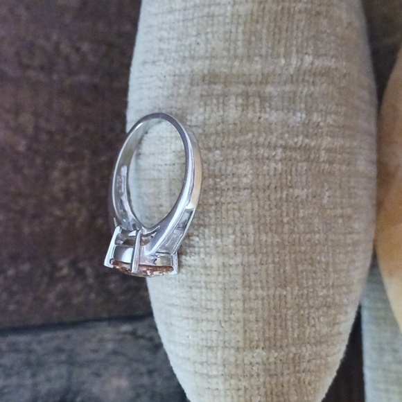 Silver Rhinestone Four Prong Setting Ring - Picture 5 of 11